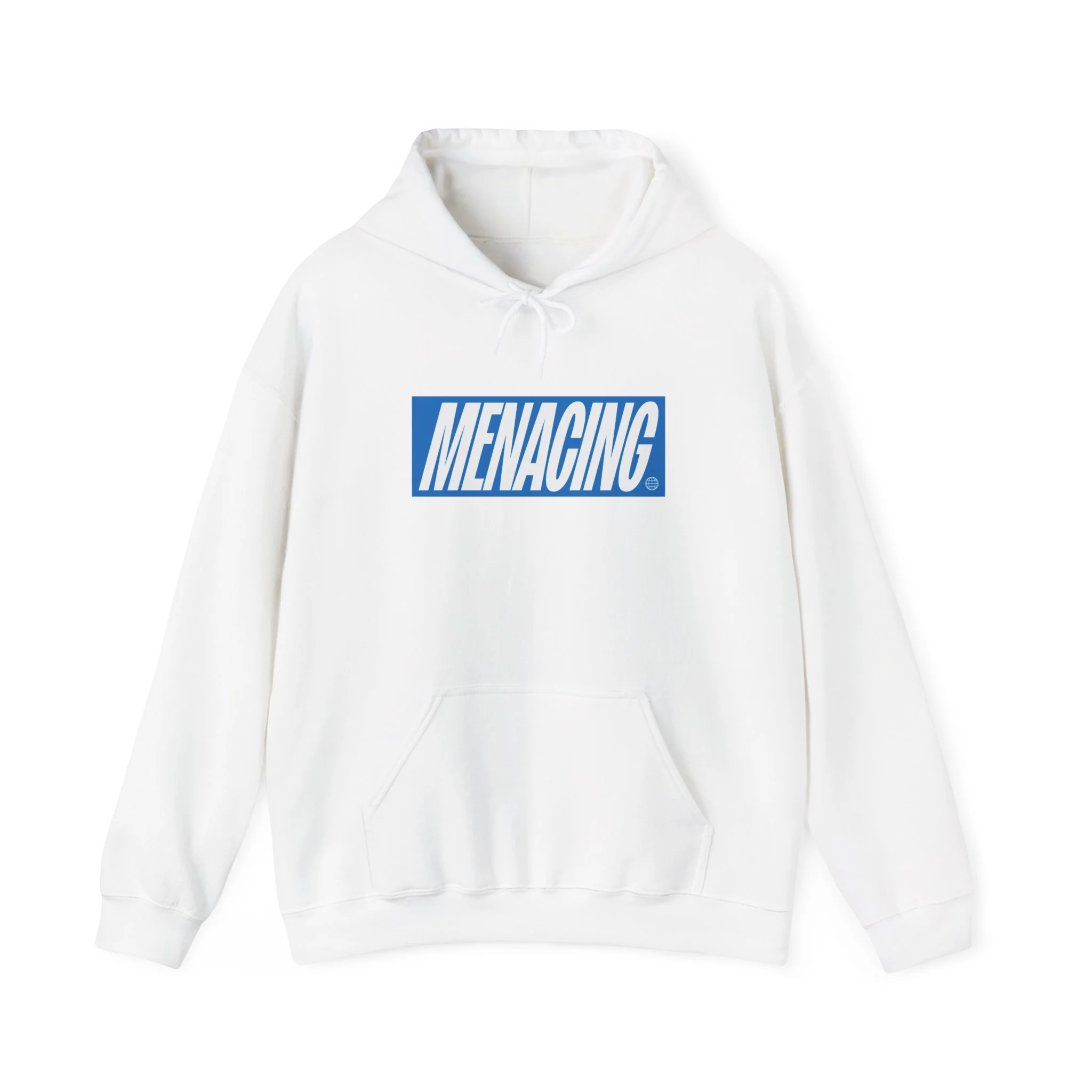 Menacing Italics - Blue Hoodie - Image 2